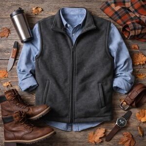 Goodfellow & Co Sweater-Knit Fleece Vest – Gray – Men’s